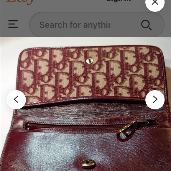 Christian Dior Bordeaux (red)vintage trotterwallet - Picture 10 of 13